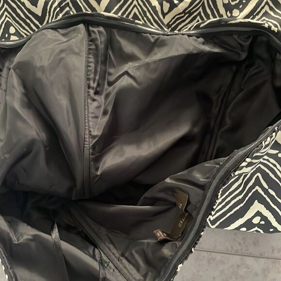 THE LIMITED strapless fit and flare dress black and cream lined zipper size 8 - Picture 7 of 14